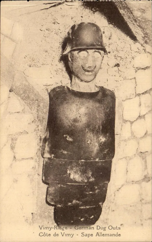 Deutscher Schützengräbergräber - Vimy Ridge - Vimy-Hügel - Vorderseite