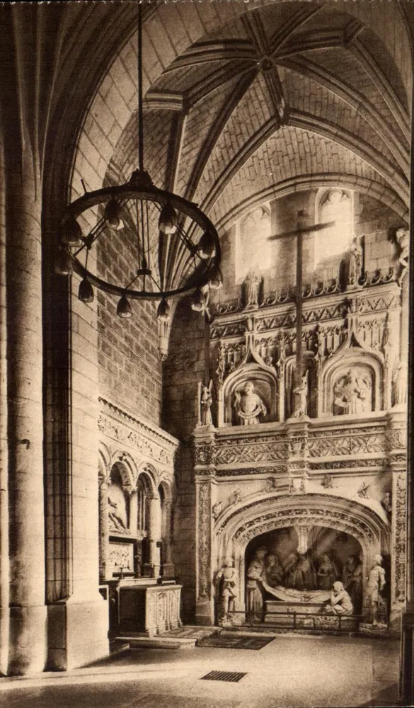 Die Heiligen von Solesmes — Das Begräbnis des Christus (1496) — Rechter Querarm - Vorderseite