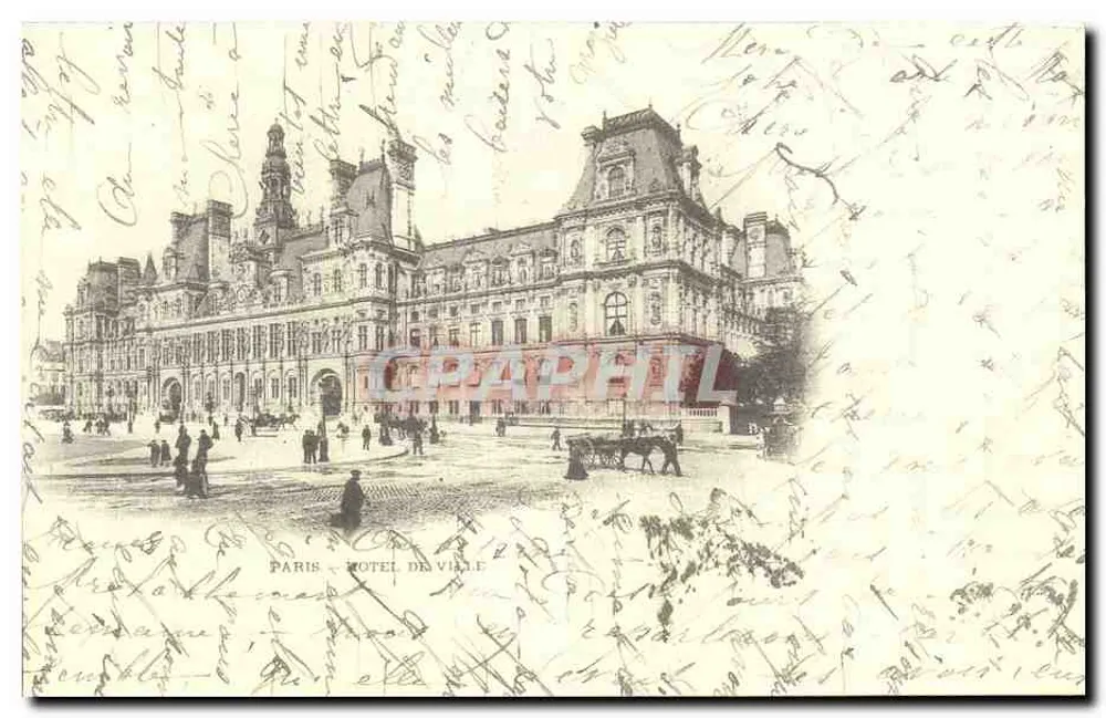 Paris — Hotel de Ville — Vistas de Paris, série D2 455 271 - Frente