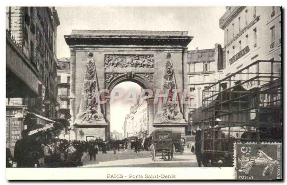 PARIS - Porta Saint-Denis — vista histórica — Édito-Service S.A. n° CEE D2 465-42 - Frente