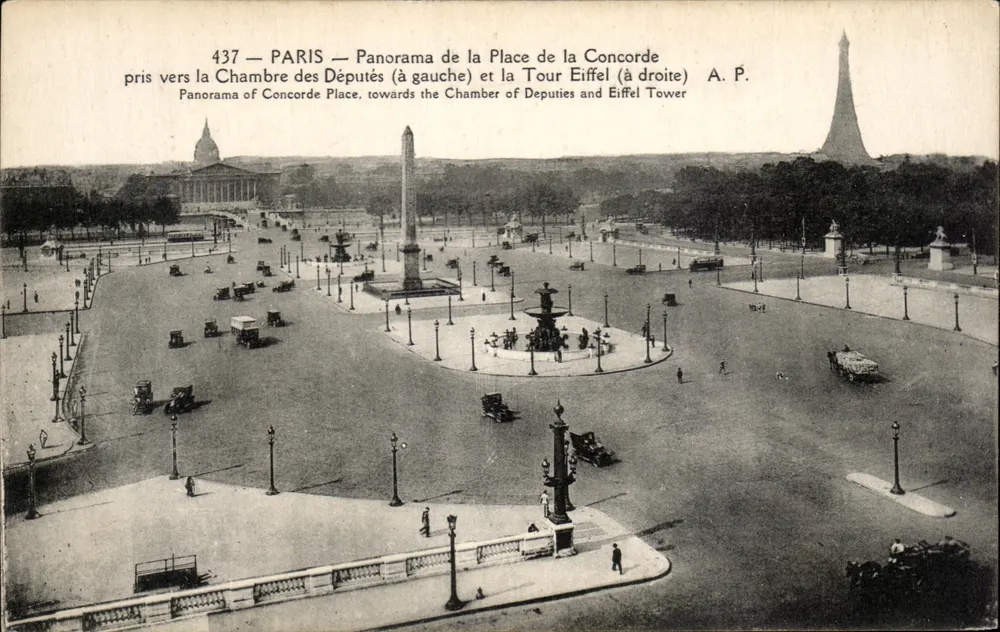 Paris — Panorama der Place de la Concorde — A. P. n°437 - Vorderseite