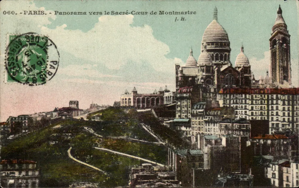 Paris - Panorama zum Sacré-Cœur von Montmartre - J.H. n°060 - Vorderseite