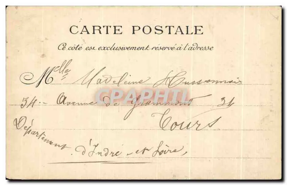 Paris — Entrada do Parque Monceaux — L. J. & Cie, editora, Augoultome-Paris - Verso