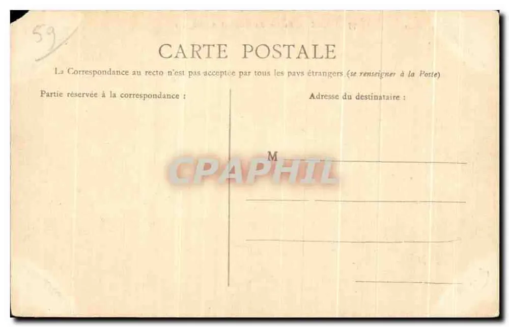 LILLE — Estátua do Geral de Négrier — Escola de Escola - Verso