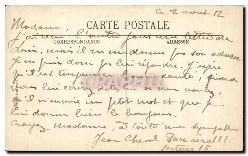 Dunkerque — O Monumento de J.-B. Trystram — LL n°266 - Verso