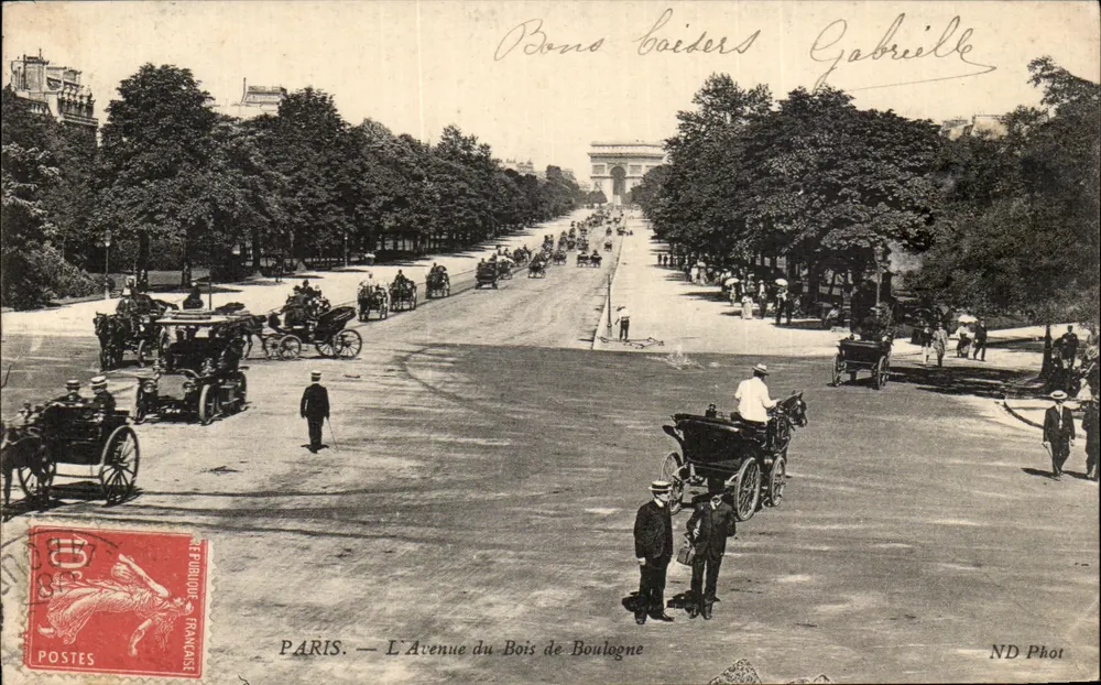 PARIS — Die Avenue du Bois de Boulogne — ND Phot - Vorderseite