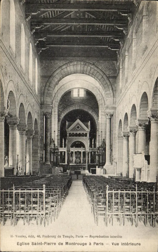Kirche Saint-Pierre von Montrouge in Paris — Innenansicht — H. Vaudey, Verlag, 46, Faubourg du Temple, Paris - Vorderseite