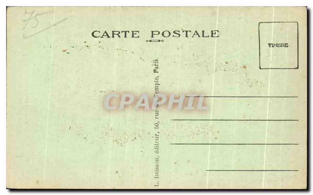 Paris — Park der Buttes Chaumont — Die Höhle und der Wasserfall — L. Boisson, Verlag - Rückseite