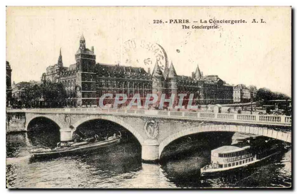 Paris — A Conciergerie — A. L. — n°226 - Frente