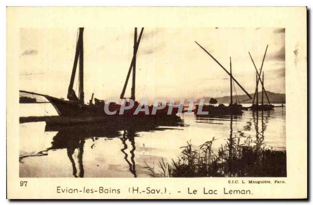 Evian-les-Bains (H.-Sav.) - O Lago Léman — E.I.C. L. Mauguière, Paris, n°97 - Frente