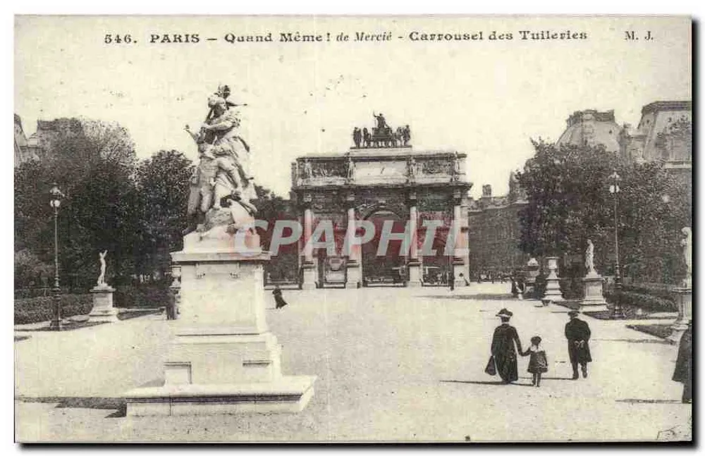 Paris — Quand Même ! de Mercié — Carrousel des Tuileries — M. J. — n° 546 - Vorderseite