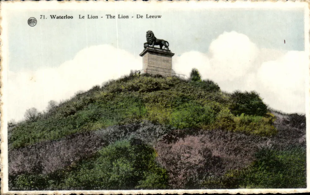 Waterloo - Il Leone - The Lion - De Leeuw — editore ABERT, n°71 - Recto