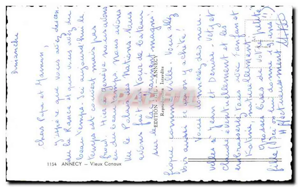 Annecy — Velhos Canais — Edição Interdite - Verso