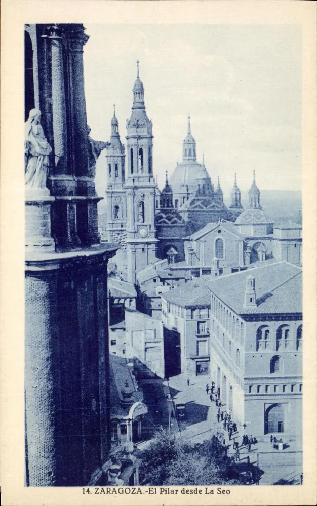 Zaragoza - El Pilar desde La Seo — vista desde a catedral - Frente