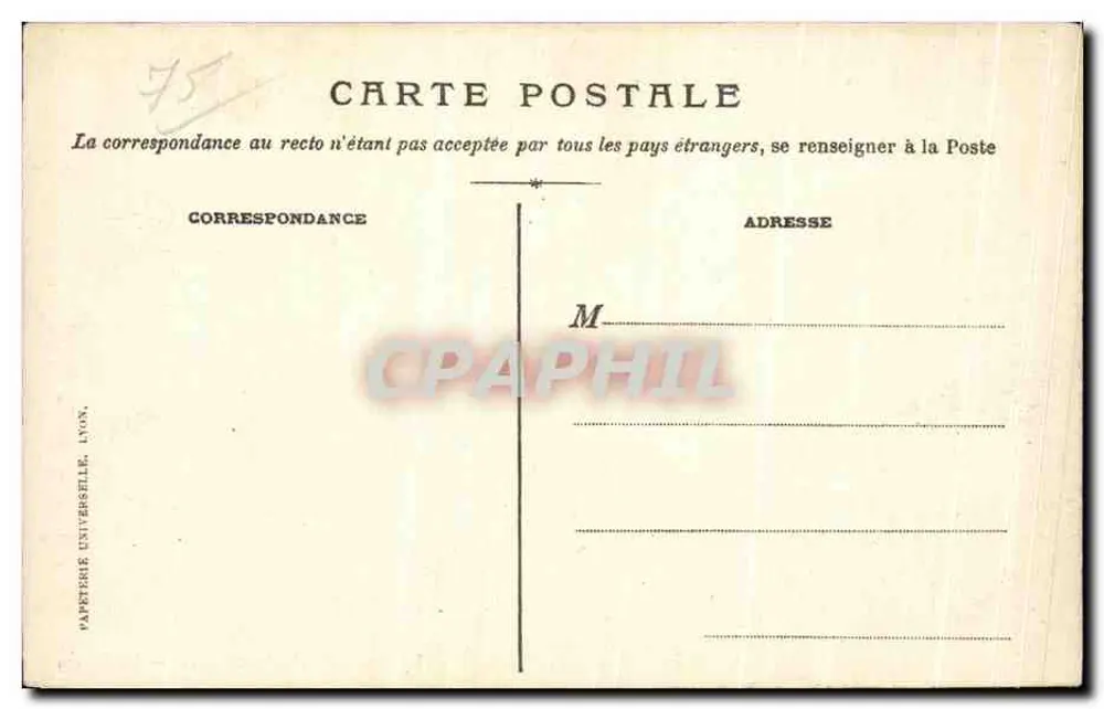 PARIS — HOTEL CONTINENTAL — Um Salão - Verso
