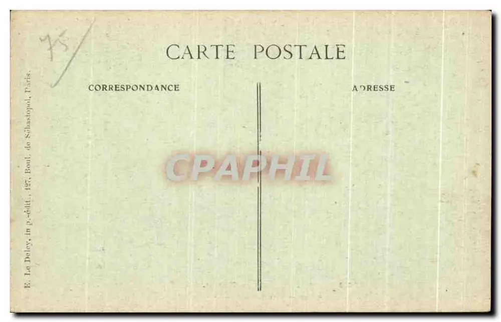 Paris von einst — Schöne Archivolten des 18. Jahrhunderts — Rue la Harpe, 35 — E. Le Dolex, Paris - Rückseite