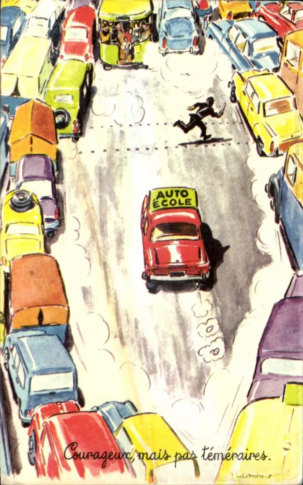Condução de auto-escola — Auto-escola — editor Victor Lefebvre, n° 30514 - Frente