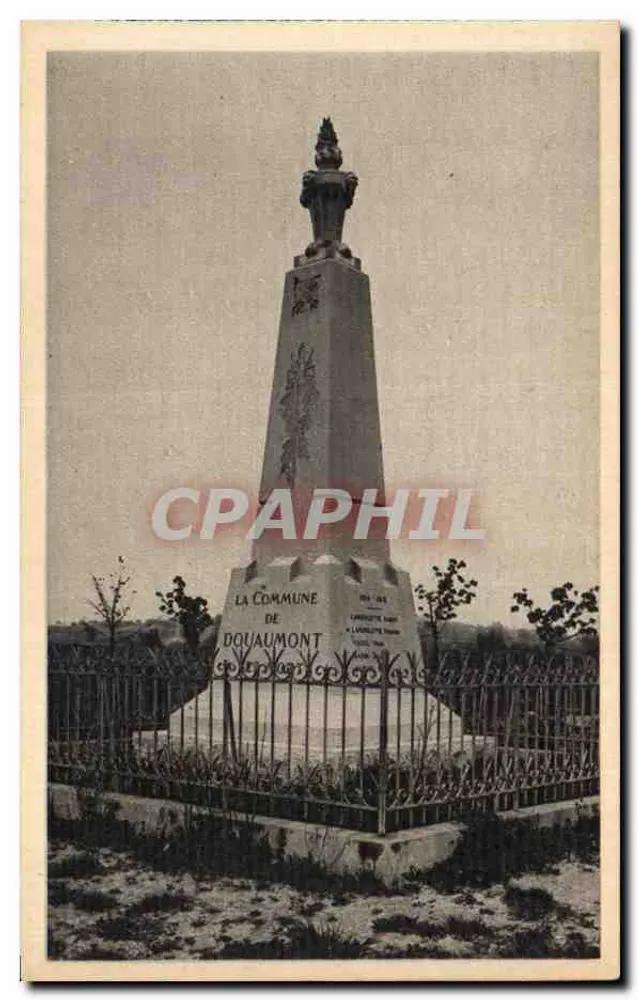 Monumento aos mortos da Comuna de Douaumont — editor Verdun, n° 129 - Frente