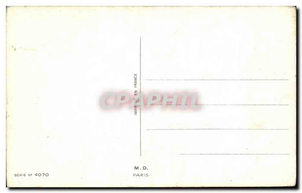 Zwei kleine Mädchen, die Blumen anbieten — Frohe Muttertag — M.D. Paris, Serie 4070 - Rückseite