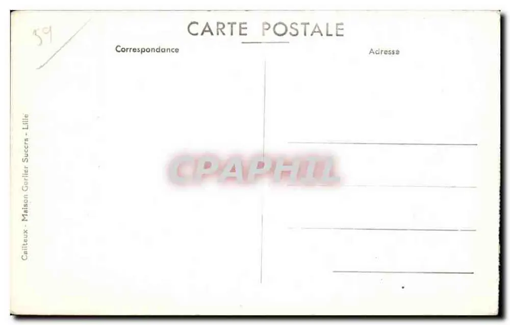 Lille — De Beurs en het Theater — E. C. - Achterkant