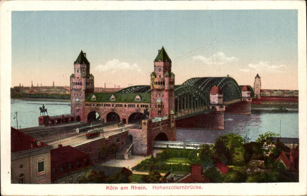 Köln am Rhein — Hohenzollernbrücke — Verlag S. & Z. Zahn & Co. Köln - Vorderseite