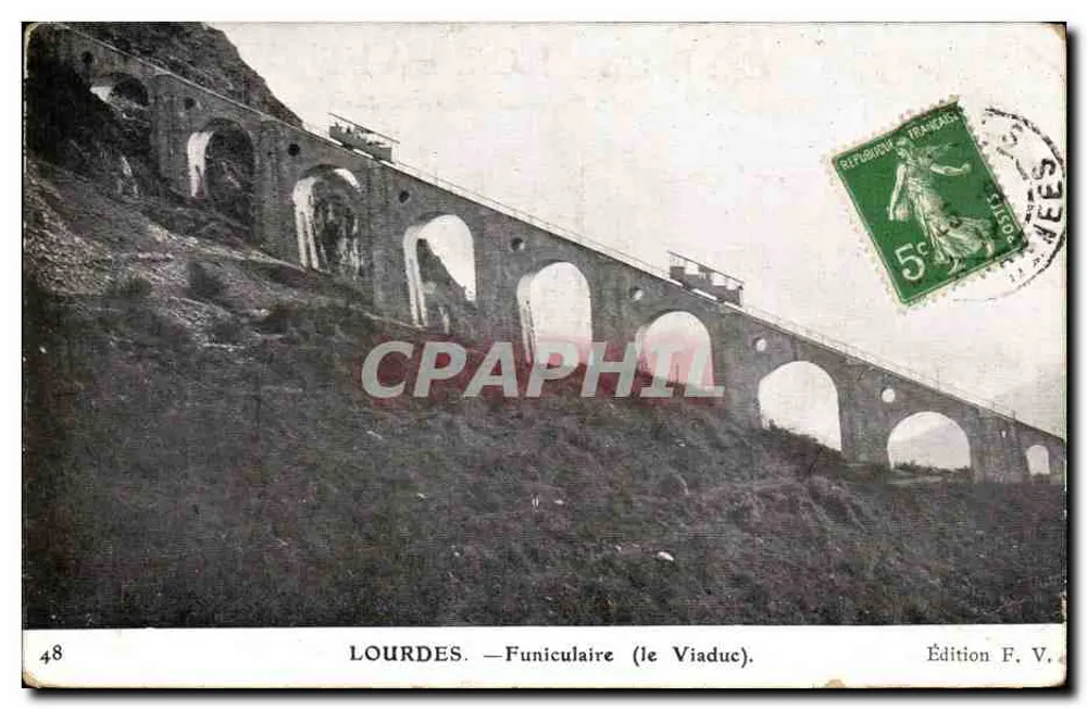 LOURDES — Funicular (le Viaduc) — Wydawnictwo F. V. - Awers