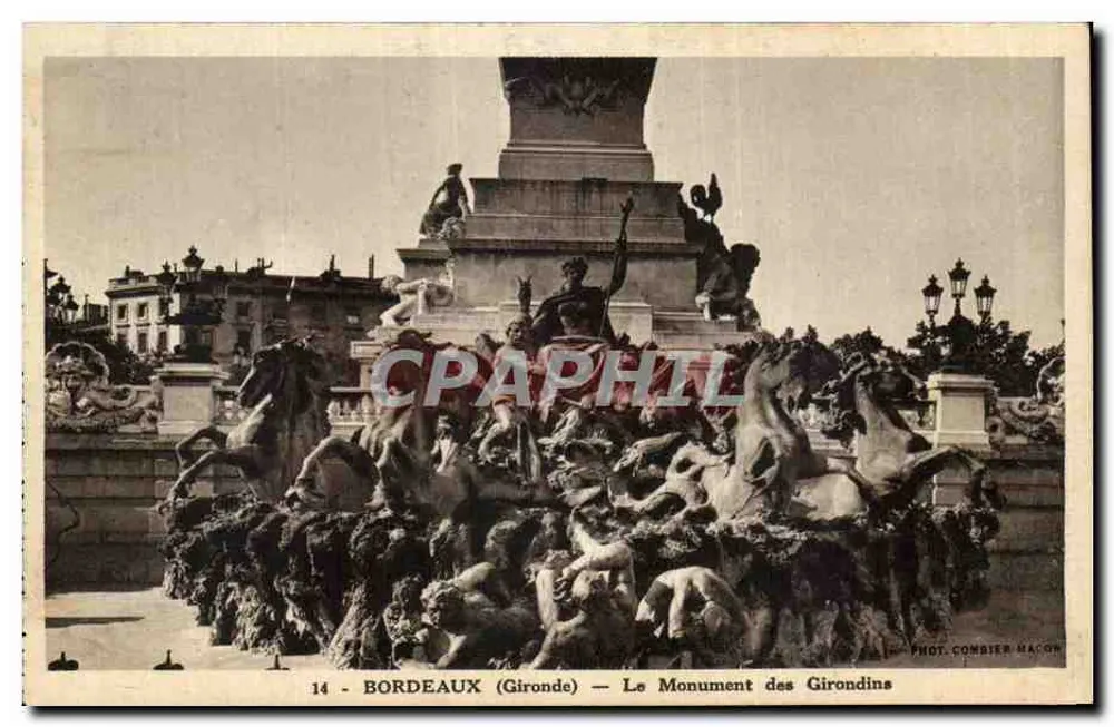 Bordeaux (Gironde) — Denkmal der Girondins — Fot. Combier Macon - Vorderseite