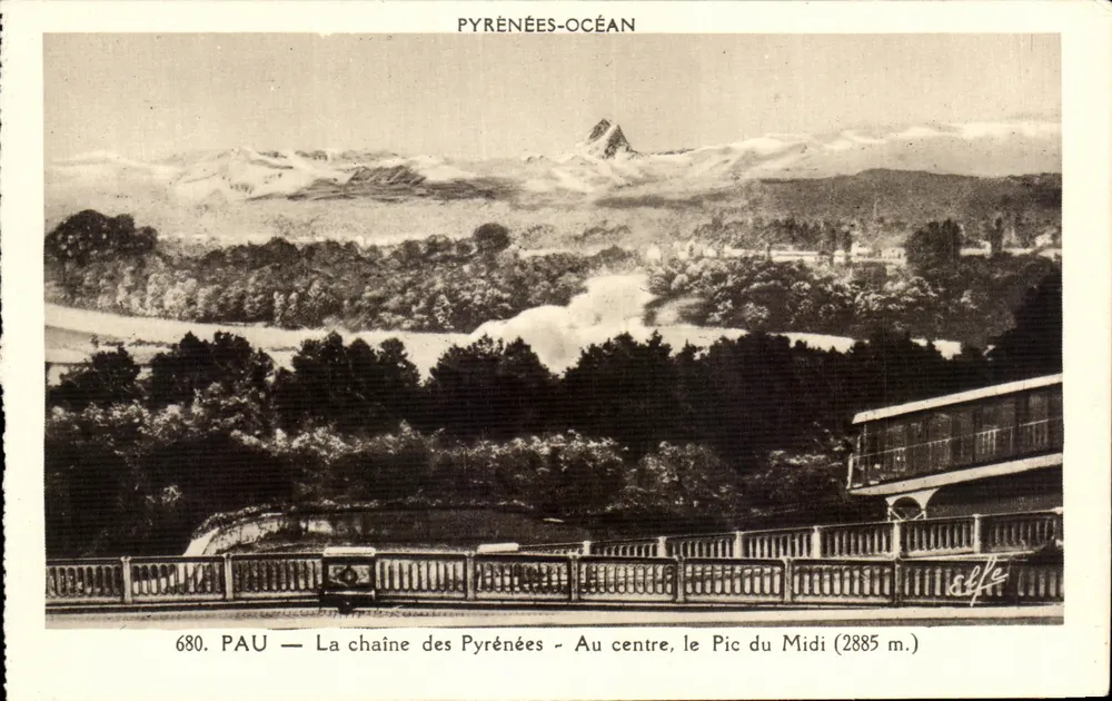 PAU — Die Pyrenäen — In der Mitte, der Pic du Midi (2885 m.) — Édition Pyrénées-Océan, Toulouse - Vorderseite