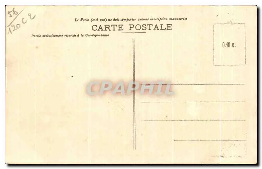 Quiberon (Morbihan) — Costa Selvaggia in tempo brutto — Collezione L. Lamaison, Guilhermo, n°58 - Verso