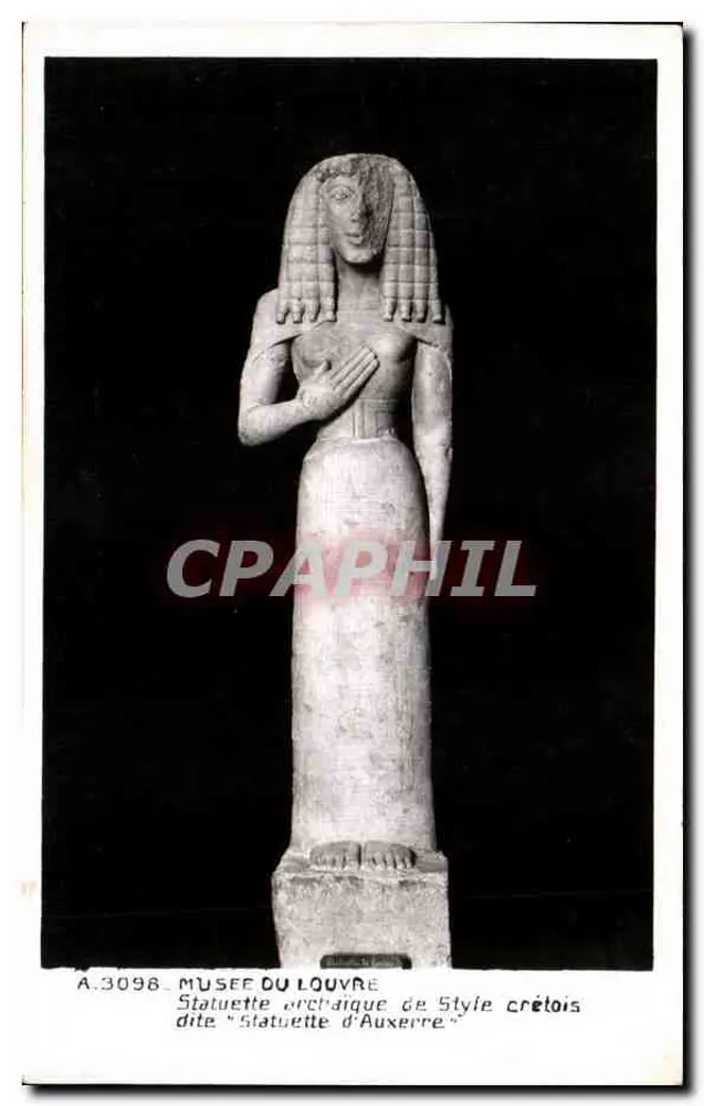 Archaischer kretischer Stil-Statue genannt "Statue von Auxerre" — Musée du Louvre — Nr. A.3098 - Vorderseite