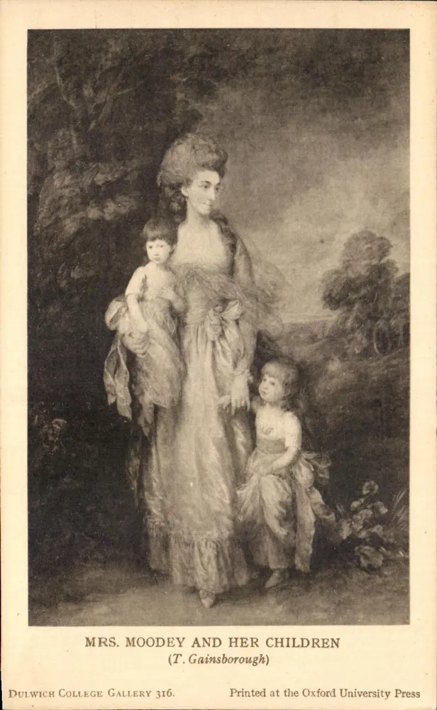 Frau Moo-dey und ihre Kinder — (T. Gainsborough) — Dulwich College Gallery 316, gedruckt von der Oxford University Press - Vorderseite