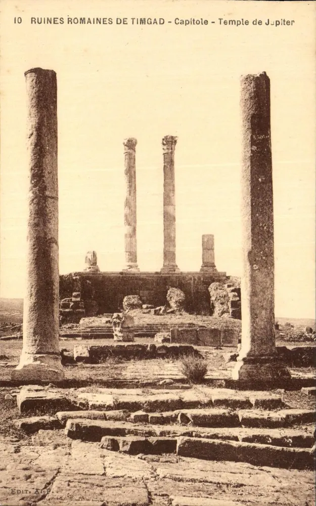 Ruínas romanas de Timimad - Capitólio - Templo de Júpiter - Edit. A.C. - Frente