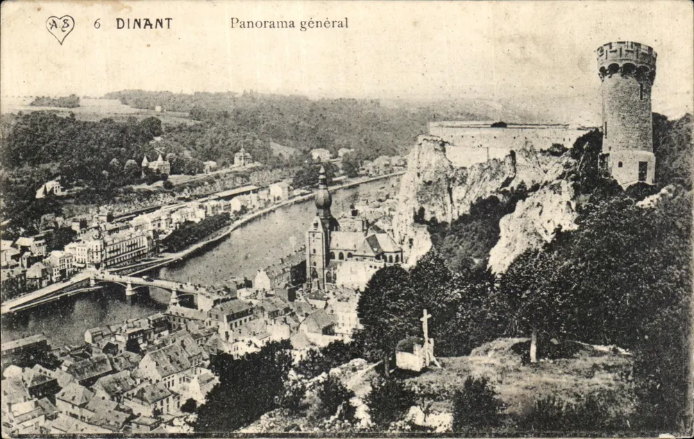 Dinant — Panorama geral — Edição A. Schirrer, n°6 - Frente