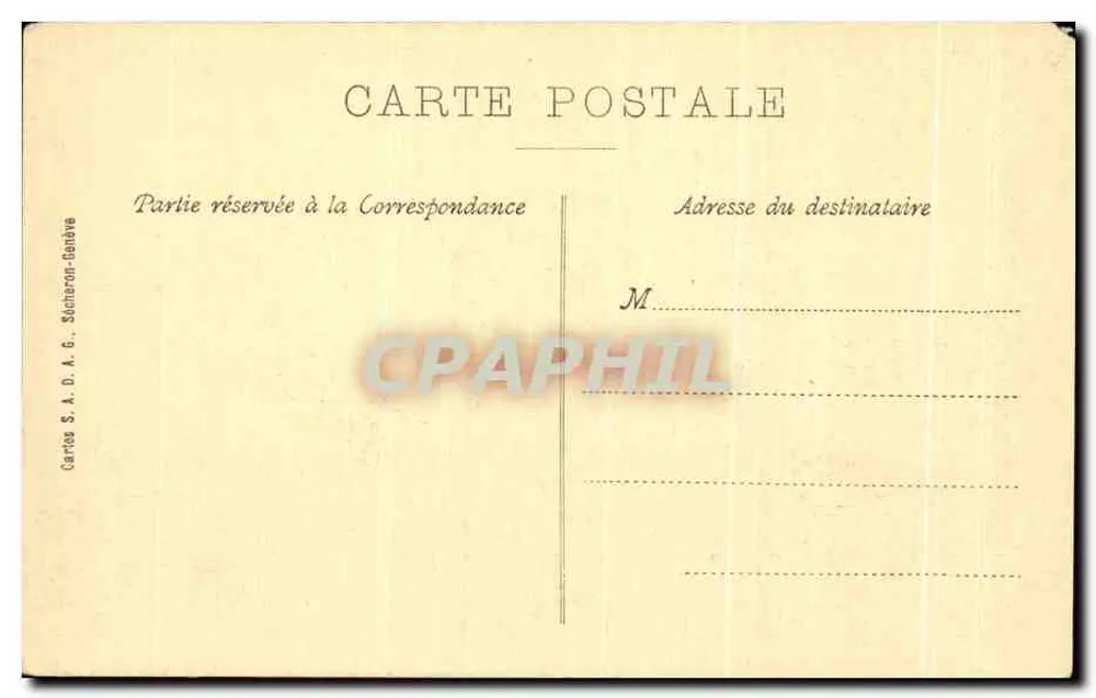 Genf — Fontäne des englischen Gartens — Cartes S.A. G. Sècheron-Geneve n°343 - Rückseite