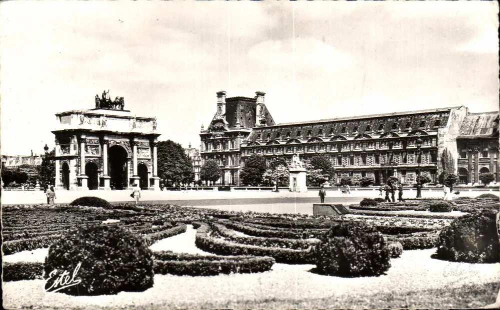 Die Tuileries-Gärten und der Arc de Triomphe du Carrousel — Verlag Étel, Nr. 291 - Vorderseite