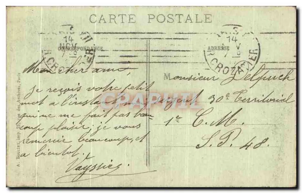 Paris — Cathédrale Notre-Dame — Façade — A. B. 11 - Verso