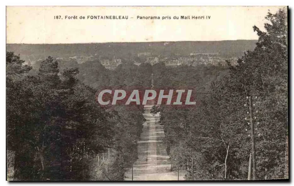 Wald von FONTAINEBLEAU — Panorama vom Mail Henri IV — unbekannter Verleger, Seriennummer 187 - Vorderseite