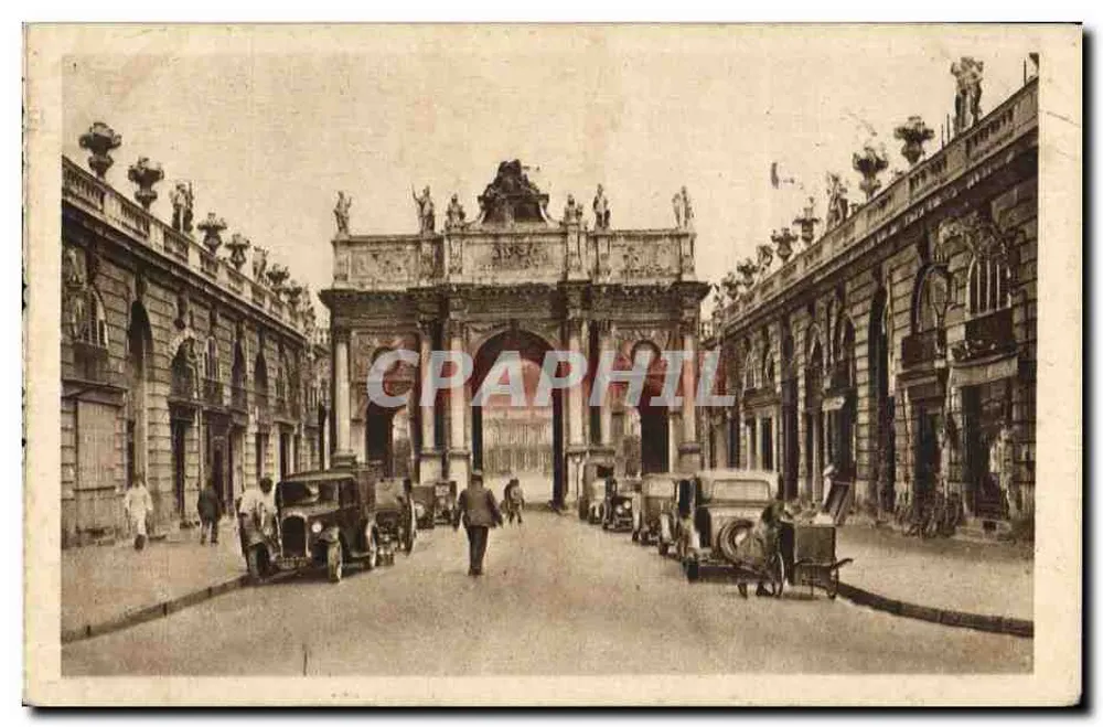 Nancy — L'Arc de Triomphe — Rue Héro — Vue prise de la Place Stanislas — éditeur Humblot et Cie - Vorderseite