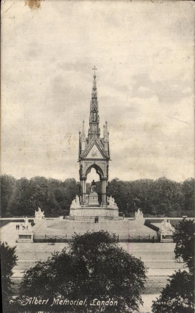 Albert Memorial — Londres — British Manufacture, série 3849 - Frente