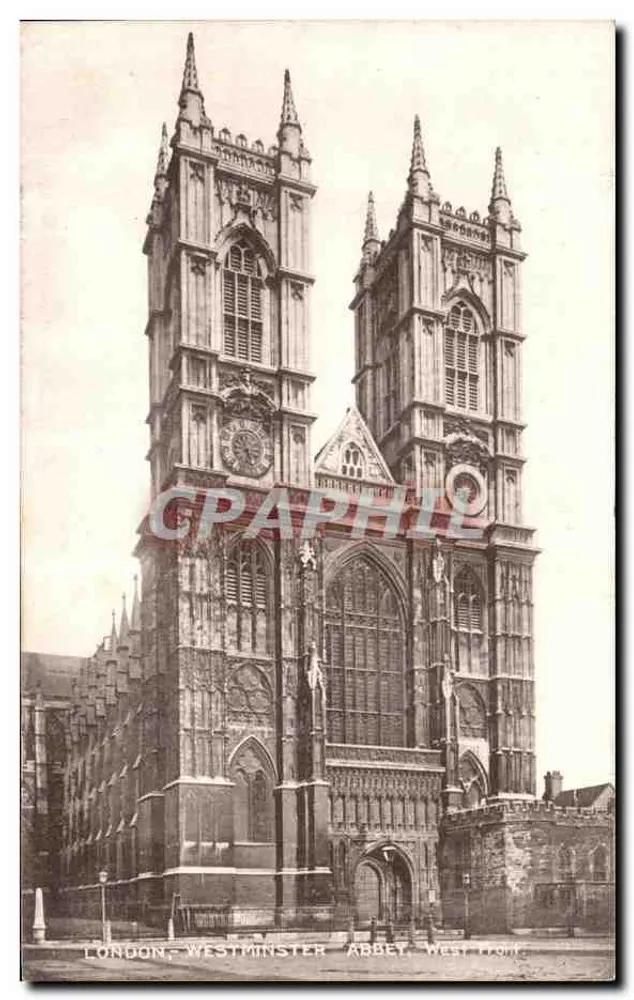 Abadia de Westminster, Londres — vista das torres — editor Lesco - Frente
