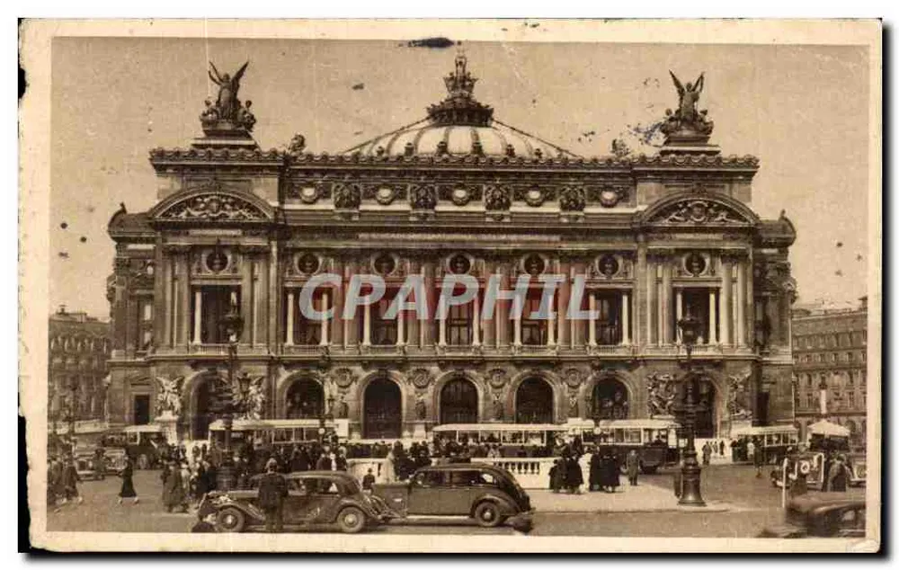 L'Opéra Garnier — vue de la façade ornée d'anges — éditeur Les Éditions d'Art XVII, Paris - Vorderseite