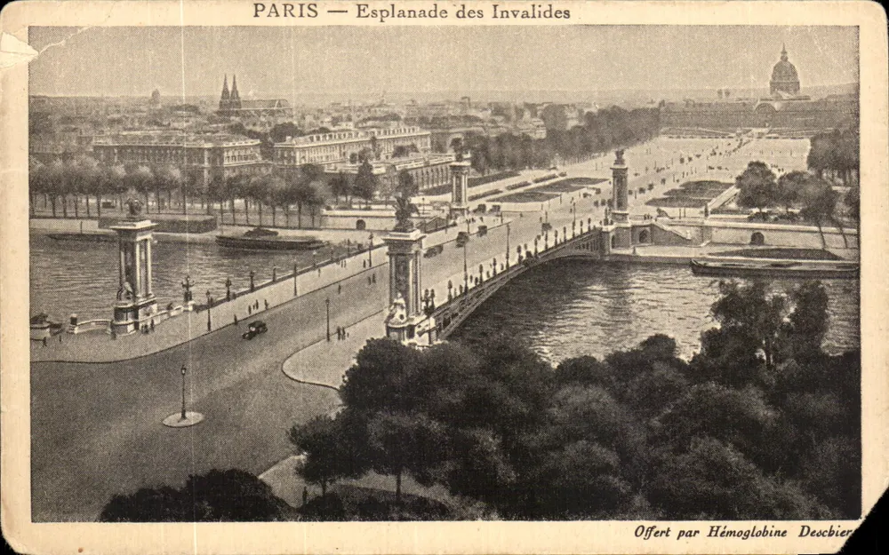 PARIS — Esplanade der Invaliden — Offert von Hémoglobine Descbier - Vorderseite
