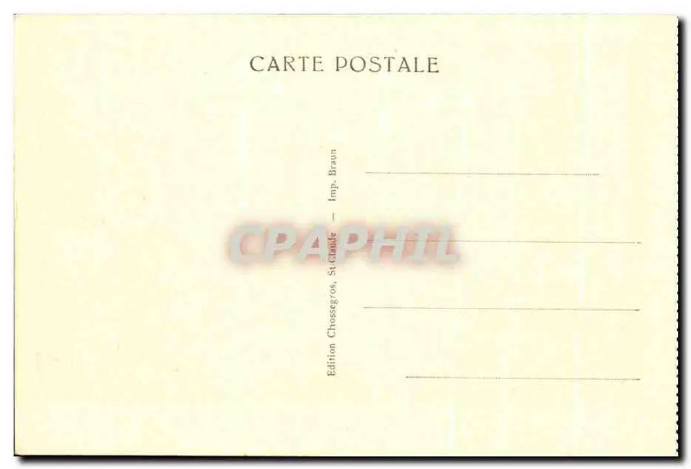 Saint-Claude — Estrada de Septmoncel e La Roche Blanche — Edição Chosegros, Saint-Claude - Verso