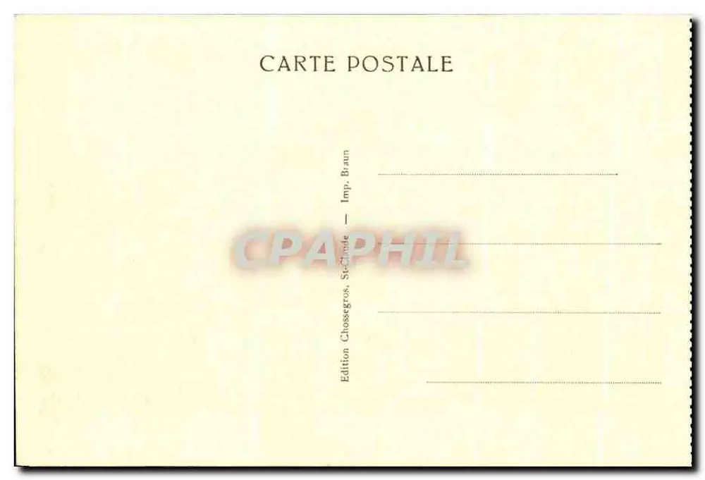 Rodovia de Saint-Claude a Septmoncel — Os Curvas — Edição Chassegron, Imp. Braun - Verso