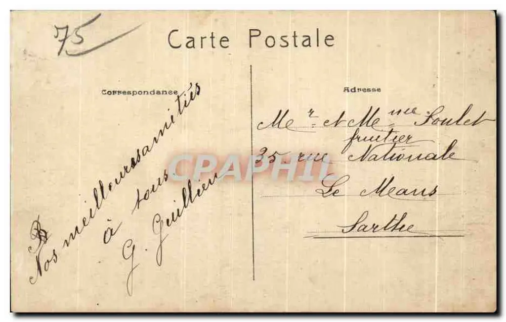 O Leão de Belfort — Paris (XIVe) — L. J. édit., Paris - Verso