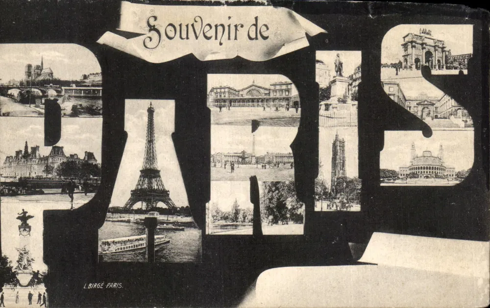 Paris — Erinnerung an PARIS — L. BIRGÉ PARIS - Vorderseite