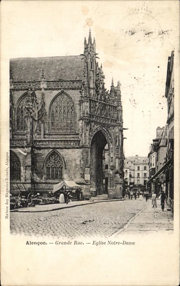 Alençon — Grande Rue — Kirche Notre-Dame — Maison des Magasins Rurins, Alençon - Vorderseite