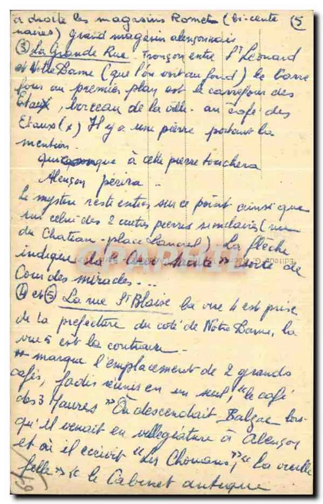 Cidade de Saint-Blaise — rua da Prefeitura — editor Ouest Rédacon - Verso