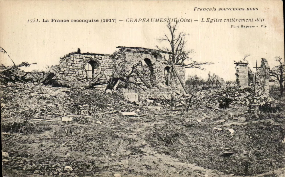 Crapeaumesnil (Oise) — Église entièrement détruite — Phototype Express - Vis - Vorderseite