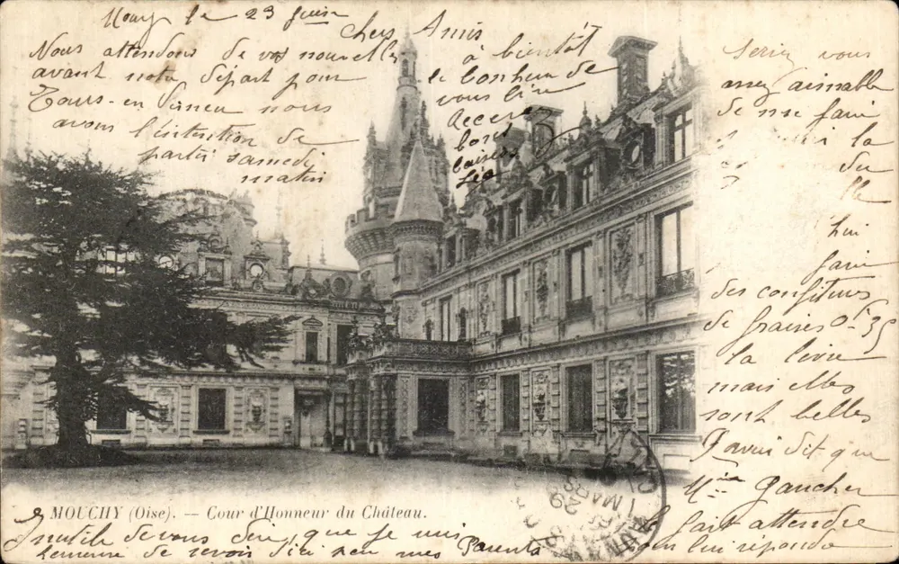 Mouichy (Oise) — A Cour d'Honneur do Castelo — Editor não identificado - Frente